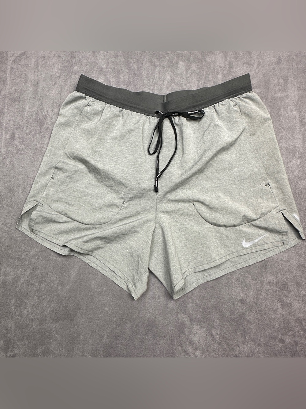 Nike Flex Stride 5" Brief Lined Running Shorts Gray Mens Size M Flaws